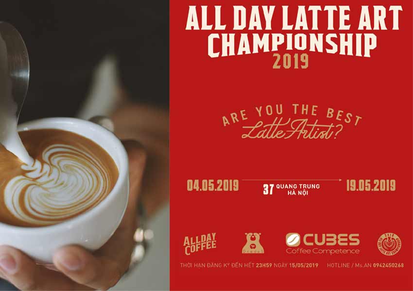 TÀI TRỢ ALL DAY LATTE ART CHAMPIONSHIP 2019