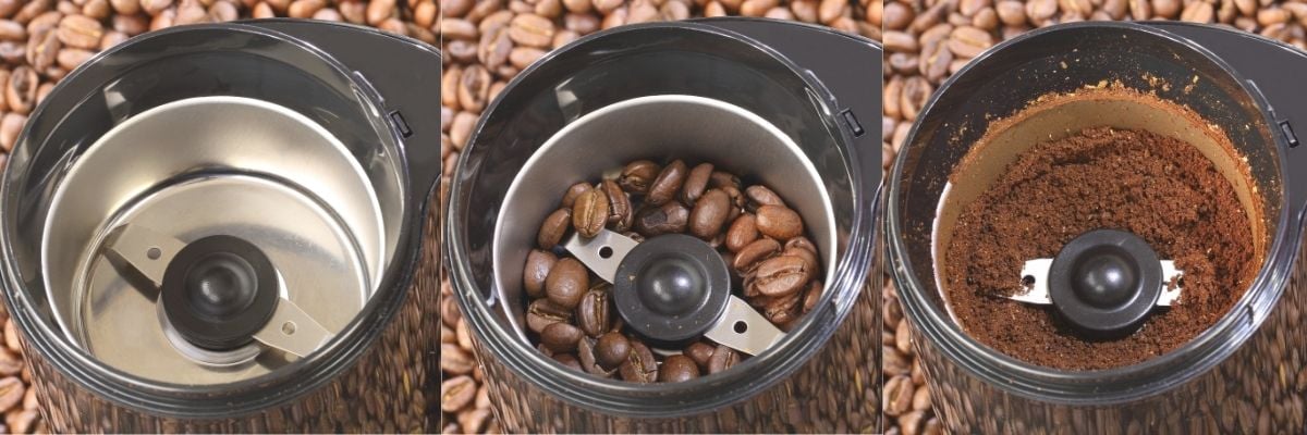 Máy xay blade không thể điều chỉnh độ mịn chính xác cho từng phương pháp pha chế