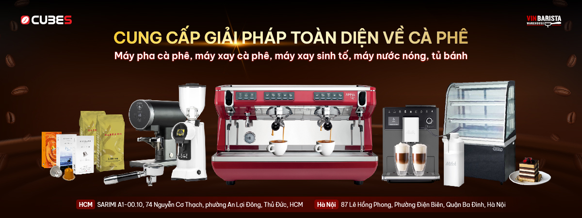 Cubes Asia cung cấp combo máy pha cà phê và máy xay cho các quán lớn và nhỏ