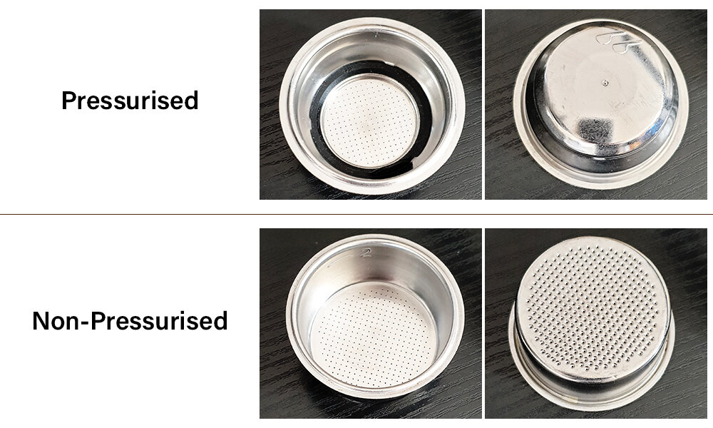 Phân loại tay cầm có áp suất (Pressurized Portafilter)