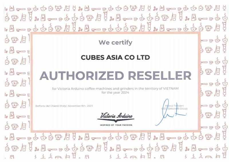 Giấy Chứng Nhận Ủy Quyền Victoria Arduino