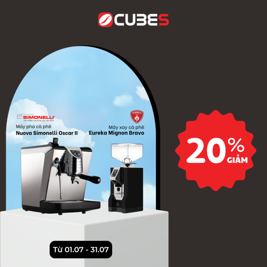 Combo máy pha cà phê Nuova Simonelli Oscar II và máy xay cà phê Eureka Mignon Bravo