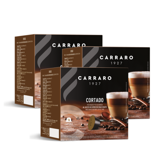 Cà phê viên nén Carraro Dolce Gusto Cortado (16 viên)Combo 3