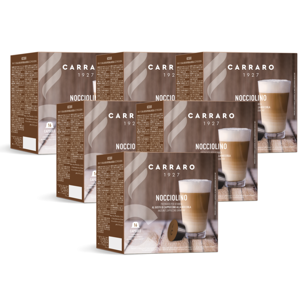 Cà phê viên nén Carraro Dolce Gusto Nocciolino (16 viên)Combo 6