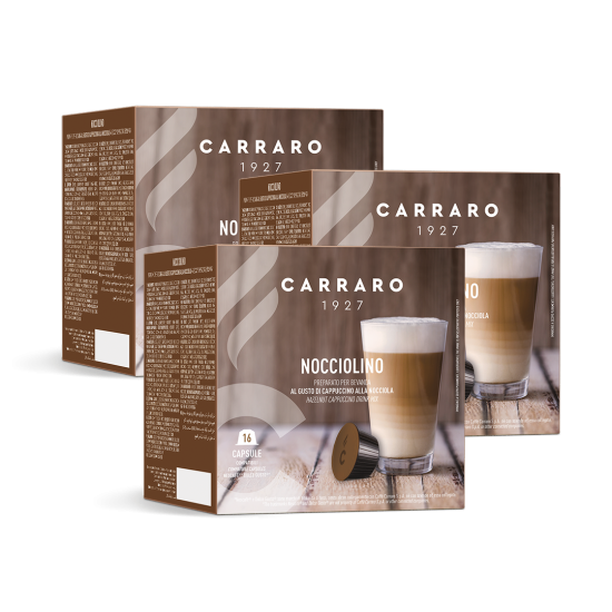 Cà phê viên nén Carraro Dolce Gusto Nocciolino (16 viên)Combo 3