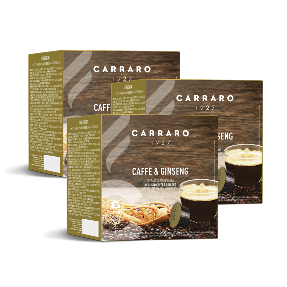 Cà phê viên nén Carraro Dolce Gusto Caffe and Ginseng (16 viên)Combo 3