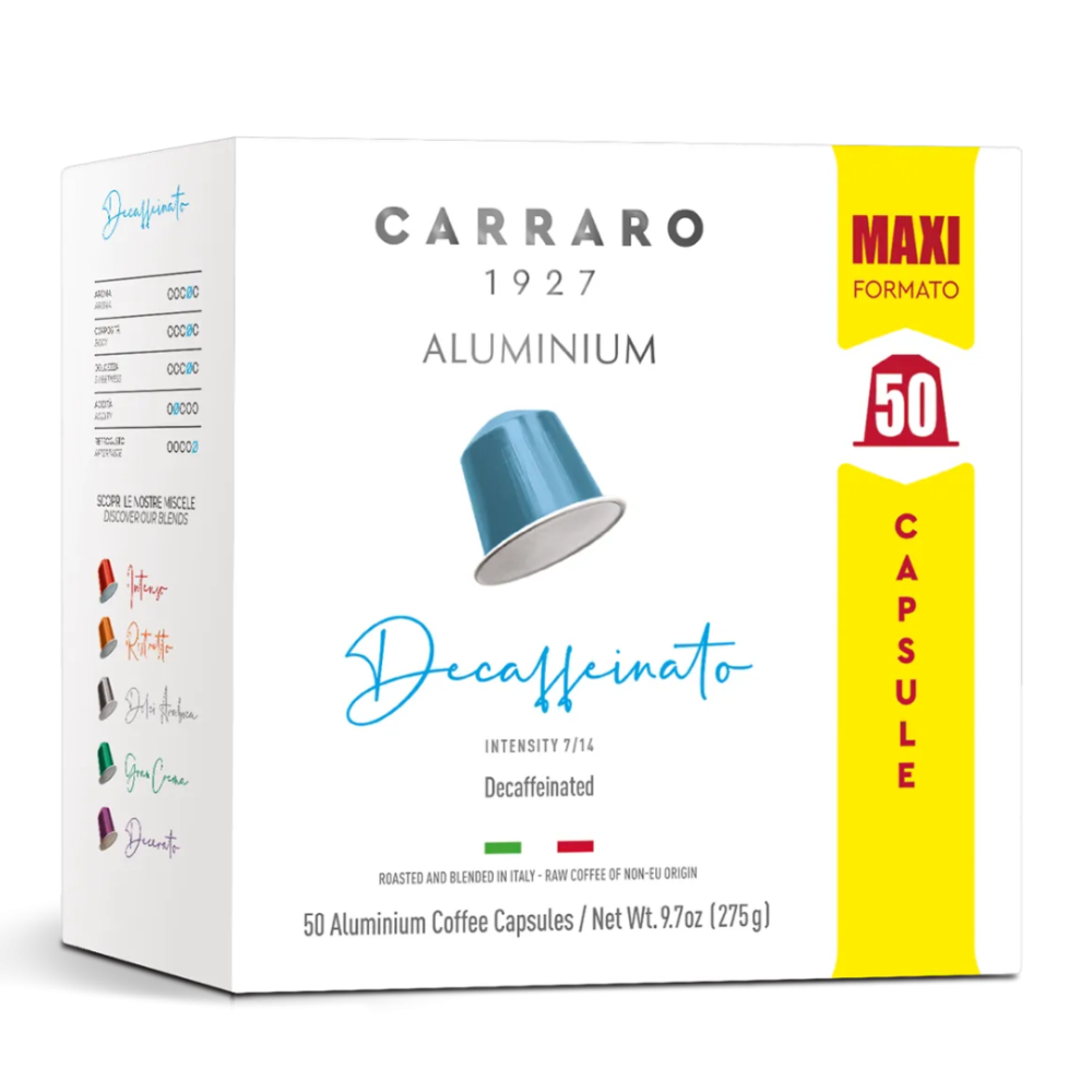 Cà phê viên nén Nespresso - Carraro Decaffeinato - 50 viên