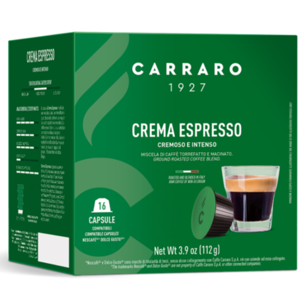 Cà phê viên nén Dolce Gusto - Carraro Crema Espresso - 16 viên