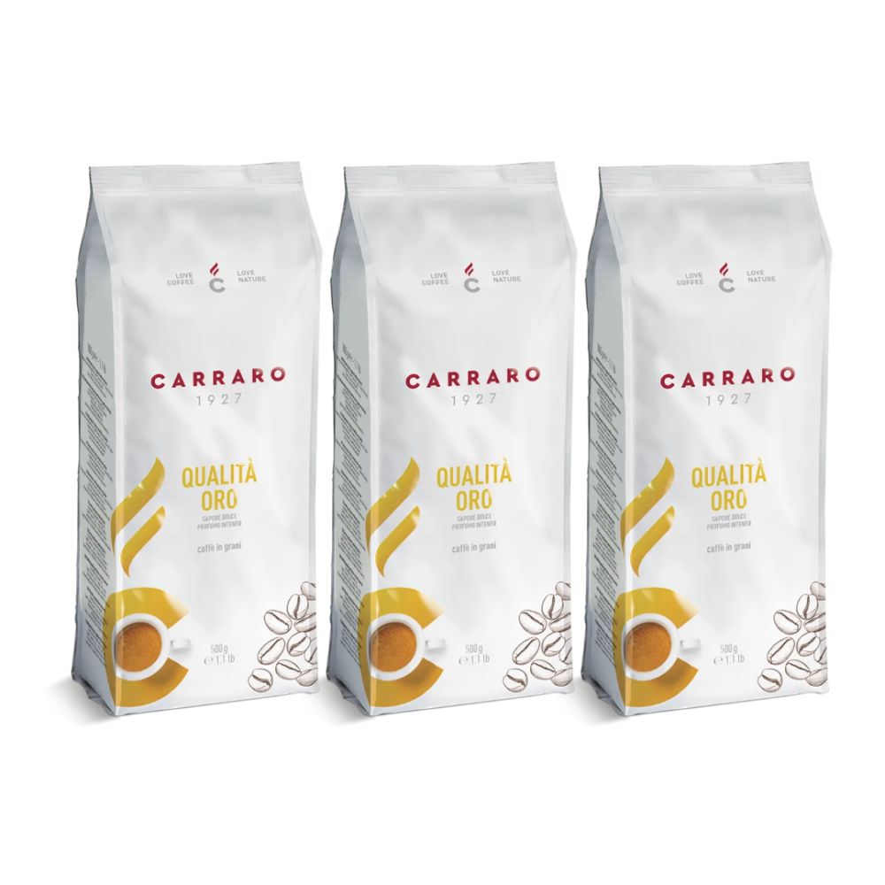 Cà phê hạt Carraro Gourmet Blend - Puro Arabica - 500gCombo 3